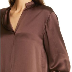 Drape front silk blouse -Vince S